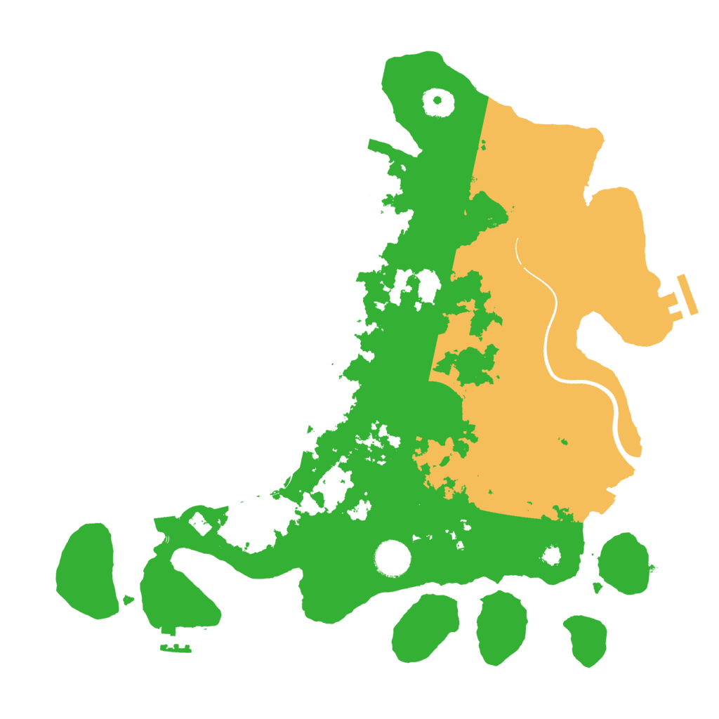 Biome Rust Map: Procedural Map, Size: 3500, Seed: 245040449