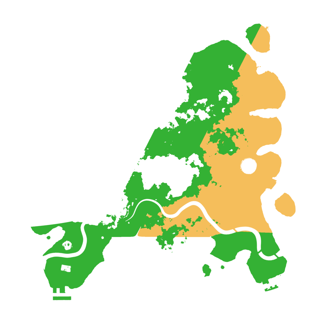 Biome Rust Map: Procedural Map, Size: 3500, Seed: 92342741