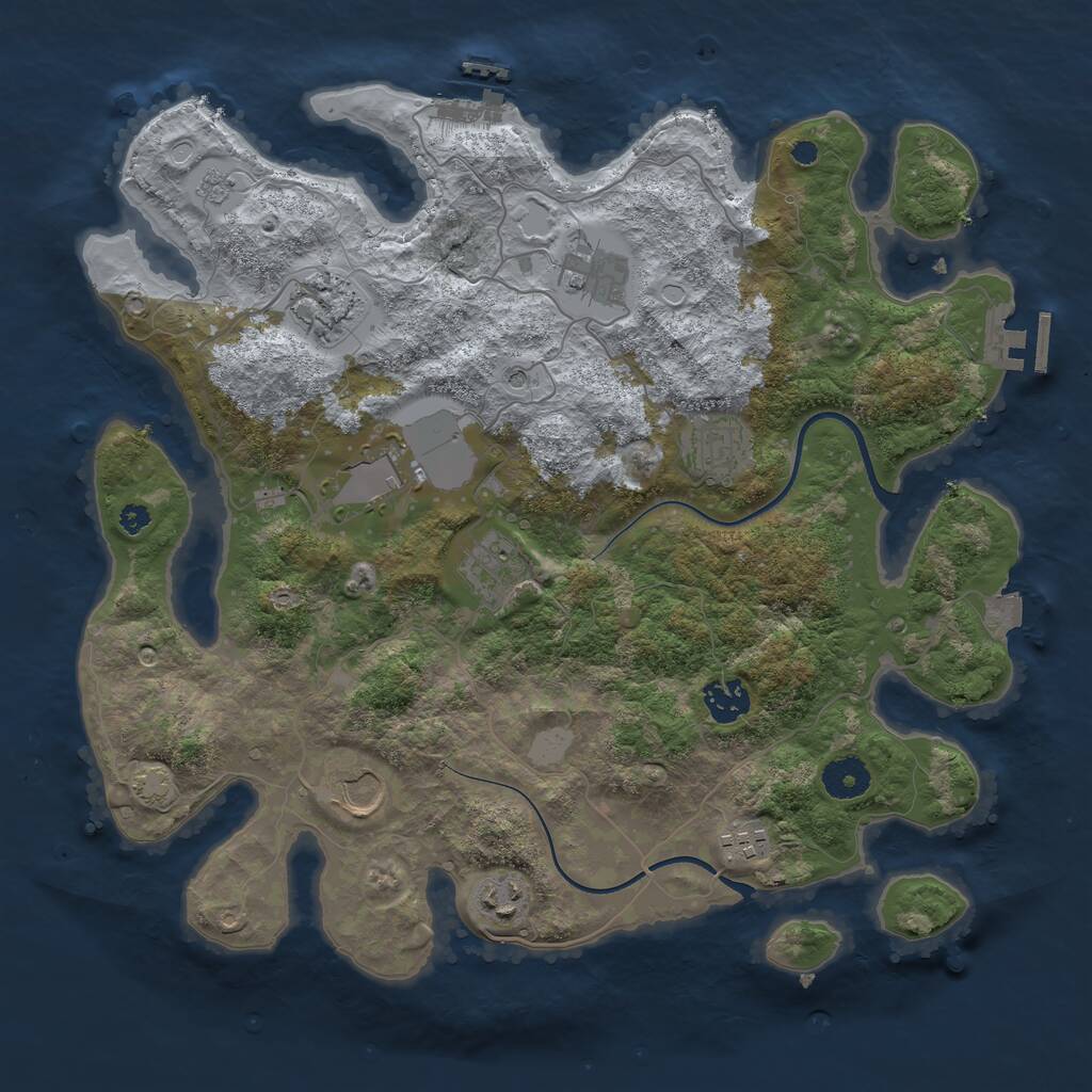 Rust Map: Procedural Map, Size: 3650, Seed: 66834741, 15 Monuments