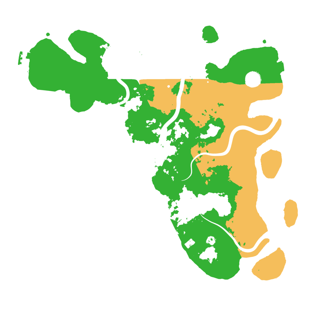 Biome Rust Map: Procedural Map, Size: 3550, Seed: 77866662