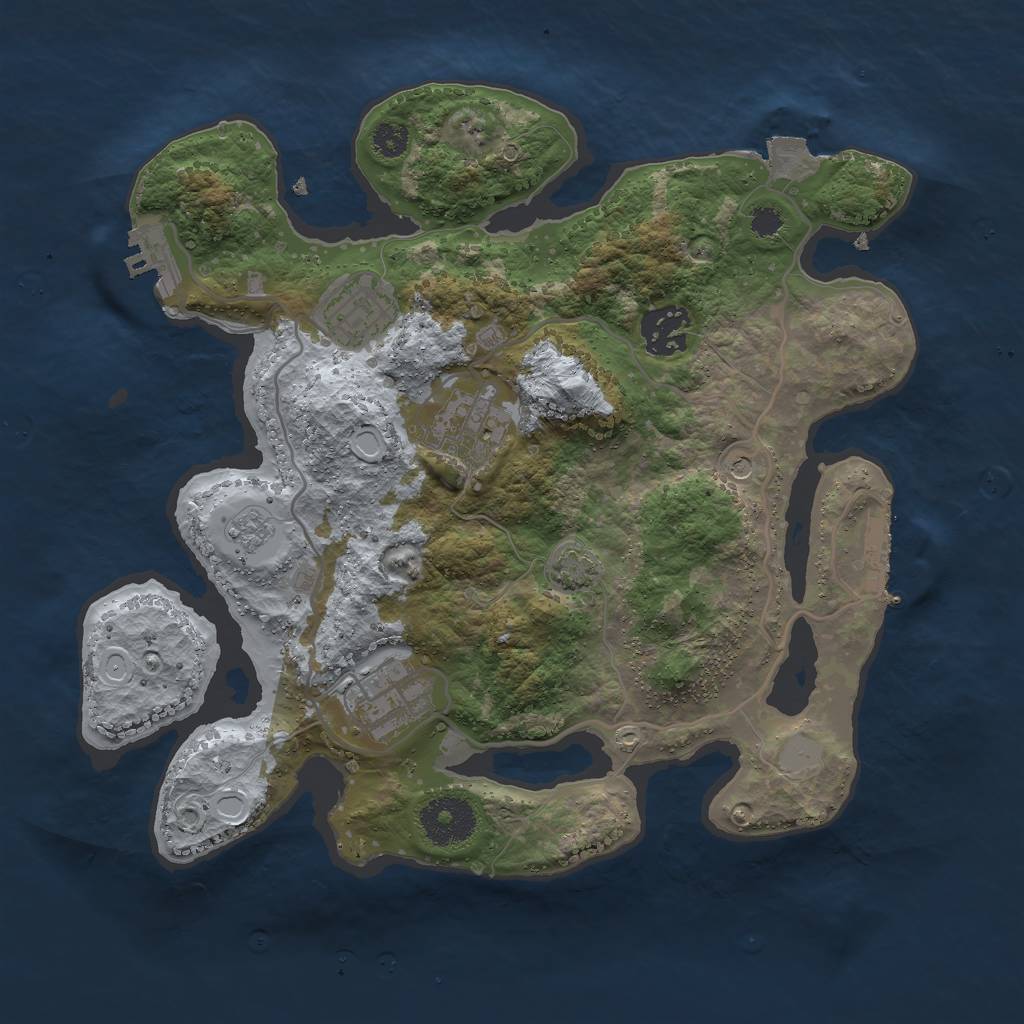 Rust Map: Procedural Map, Size: 3000, Seed: 1772522795, 12 Monuments
