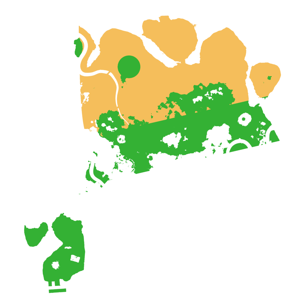 Biome Rust Map: Procedural Map, Size: 3600, Seed: 10101077