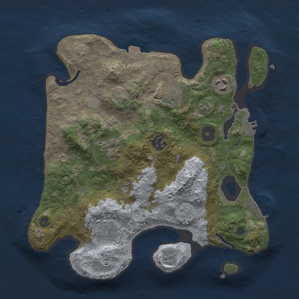 Rust Map: Procedural Map, Size: 3000, Seed: 824061614, 14 Monuments