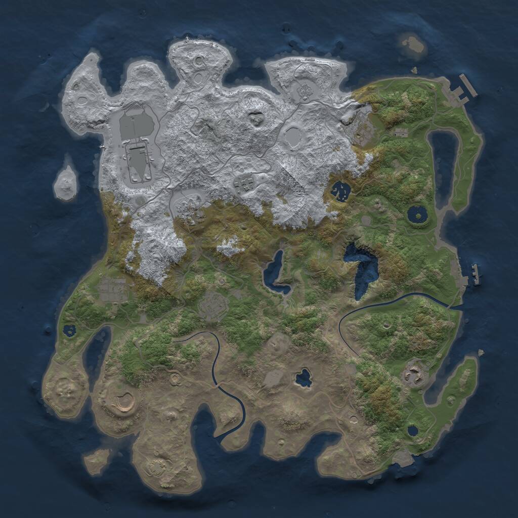 Rust Map: Procedural Map, Size: 4000, Seed: 108284, 15 Monuments