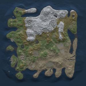 Thumbnail Rust Map: Procedural Map, Size: 3500, Seed: 1309404177, 16 Monuments