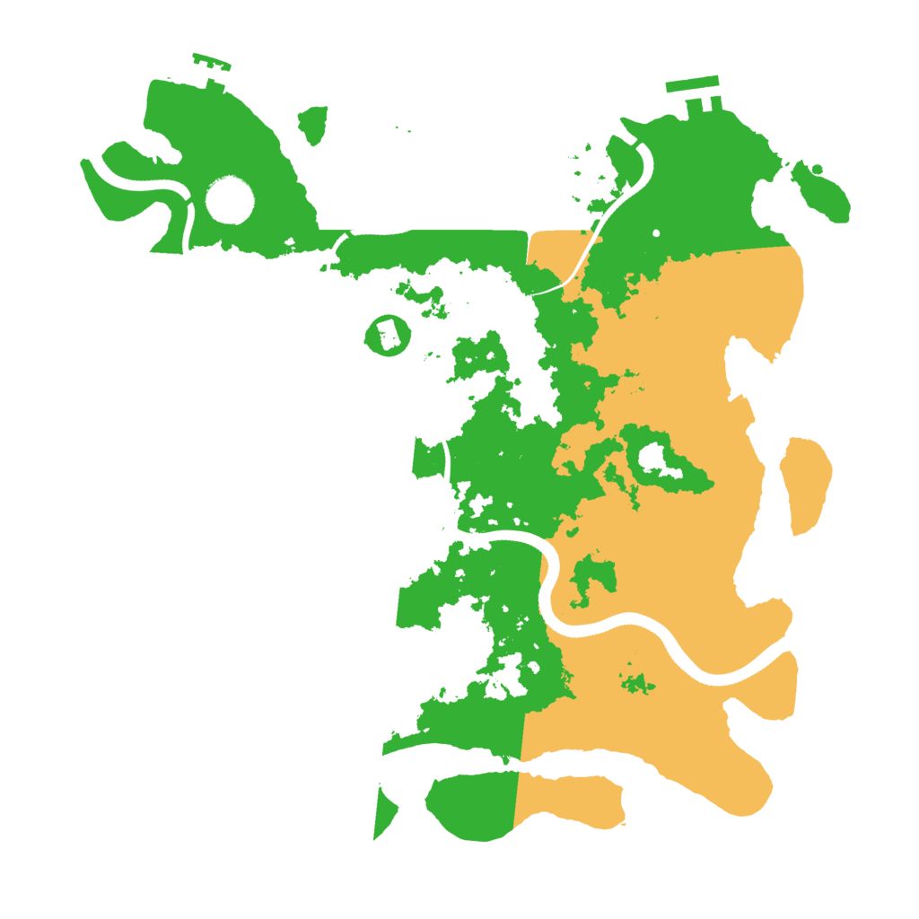 Biome Rust Map: Procedural Map, Size: 3500, Seed: 107300800