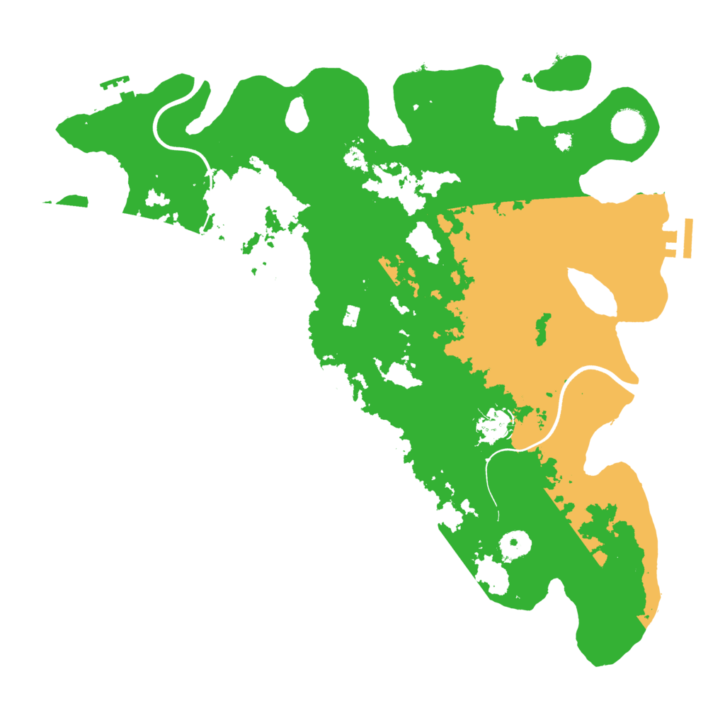 Biome Rust Map: Procedural Map, Size: 3700, Seed: 98170502