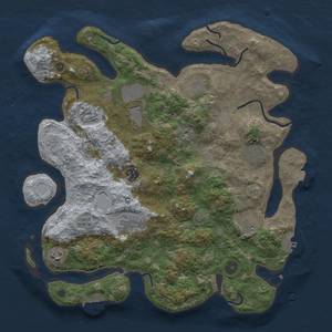 Thumbnail Rust Map: Procedural Map, Size: 3800, Seed: 50086884, 17 Monuments