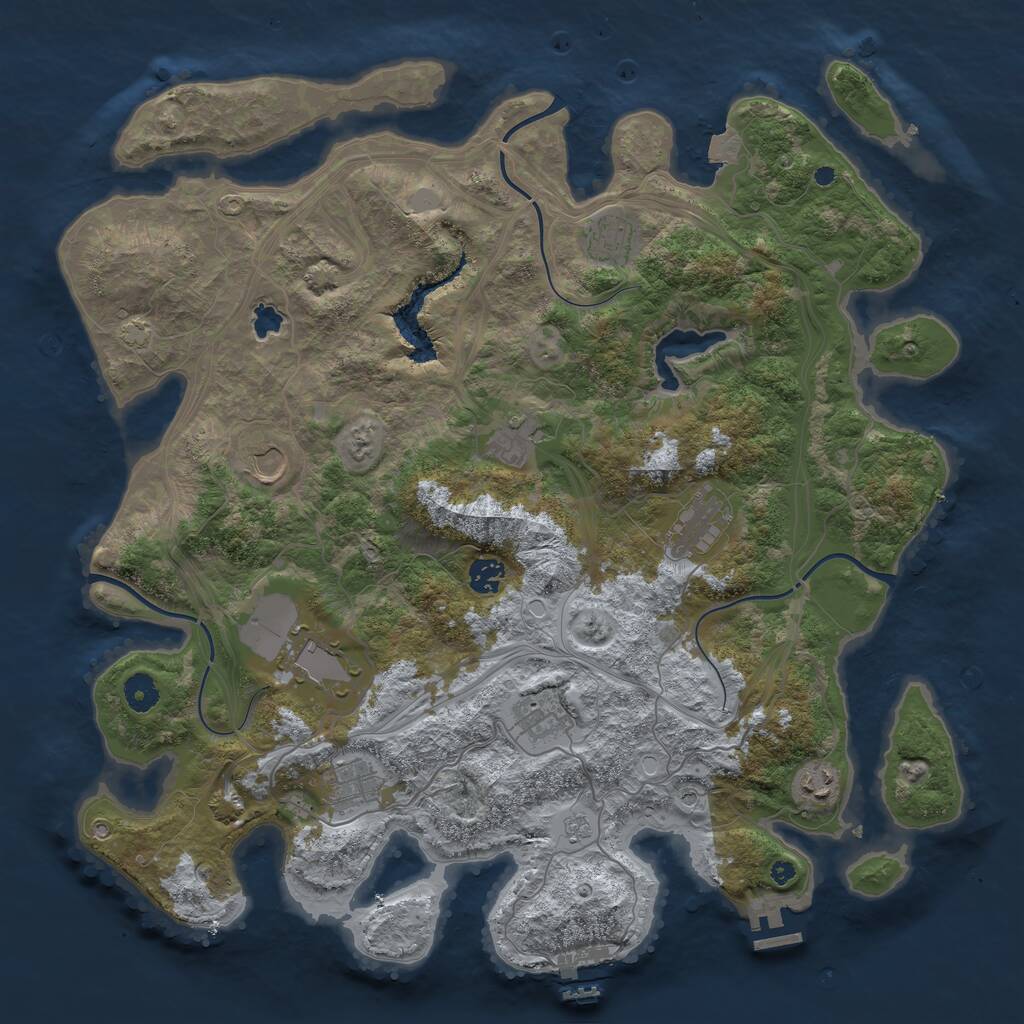 Rust Map: Procedural Map, Size: 4250, Seed: 37117956, 15 Monuments