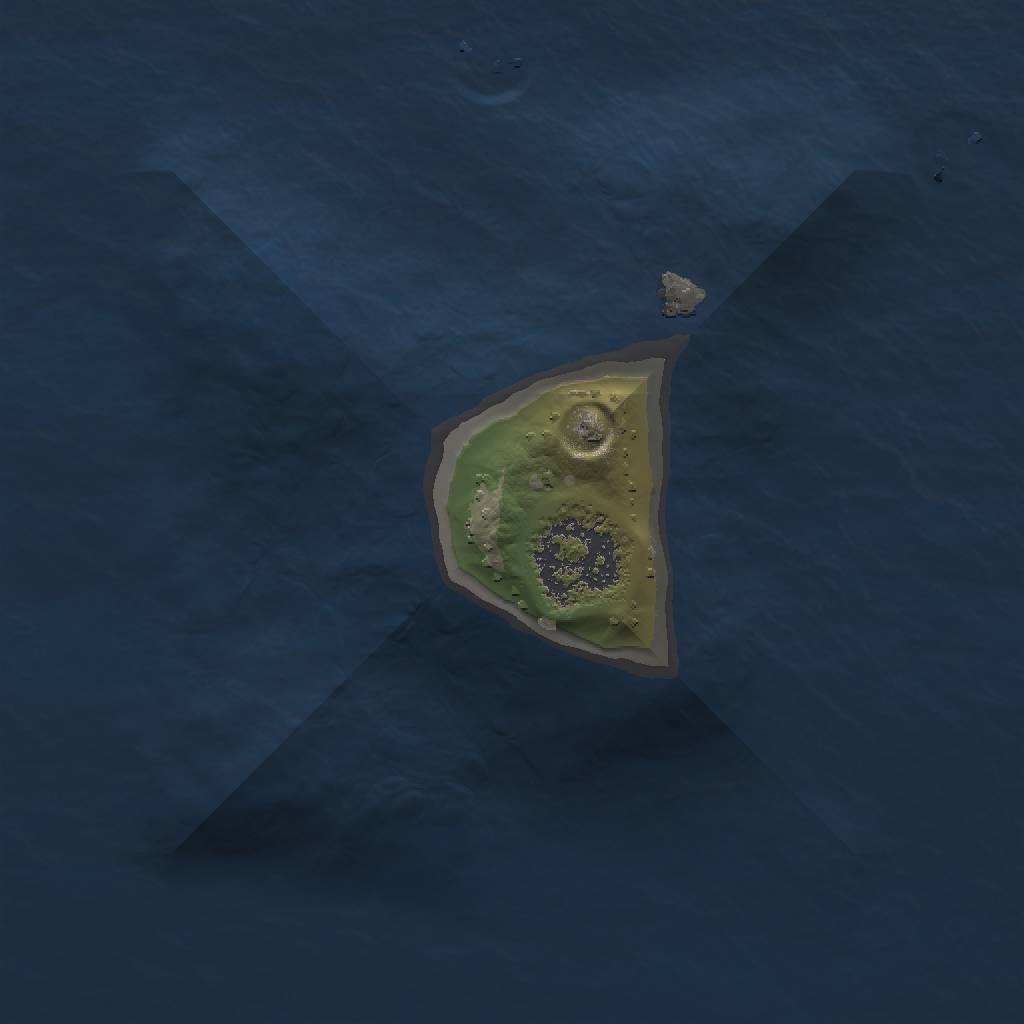 Rust Map: Procedural Map, Size: 1200, Seed: 117984855, 3 Monuments