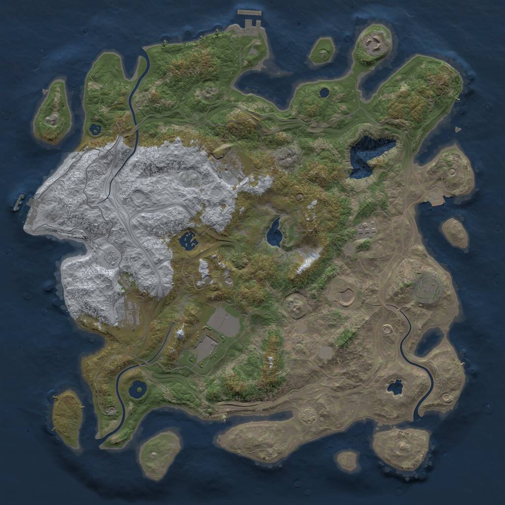 Rust Map: Procedural Map, Size: 4250, Seed: 87166896, 14 Monuments