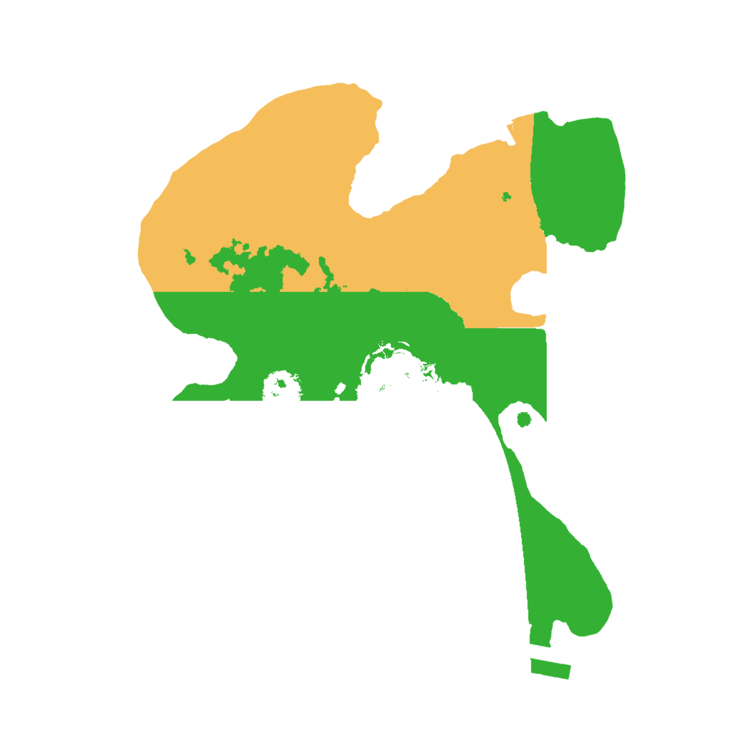 Biome Rust Map: Procedural Map, Size: 2000, Seed: 568568