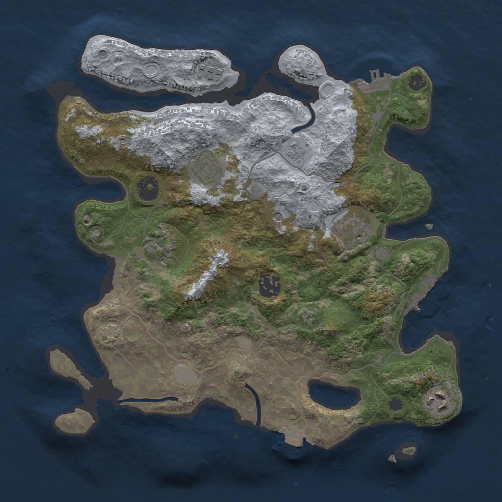 Rust Map: Procedural Map, Size: 3200, Seed: 7902, 14 Monuments