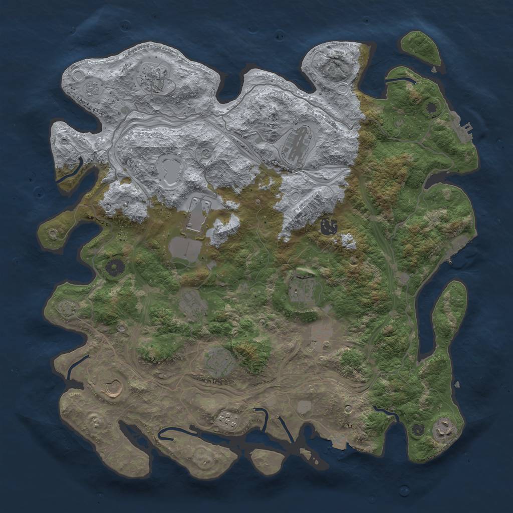 Rust Map: Procedural Map, Size: 4250, Seed: 32346953, 19 Monuments