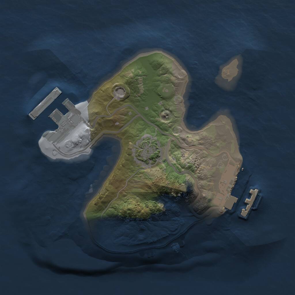 Rust Map: Procedural Map, Size: 1500, Seed: 578940693, 4 Monuments