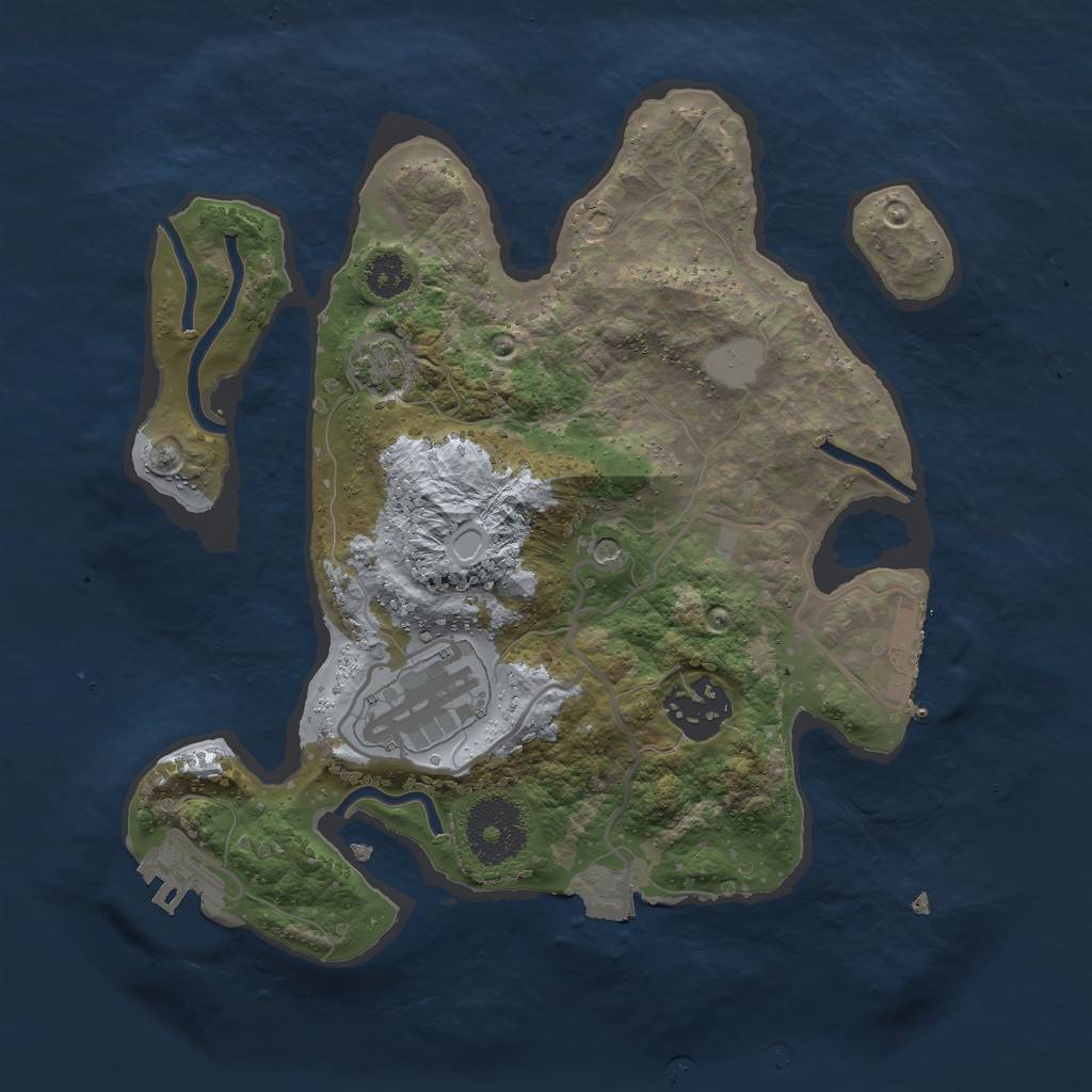 Rust Map: Procedural Map, Size: 2600, Seed: 89625, 9 Monuments