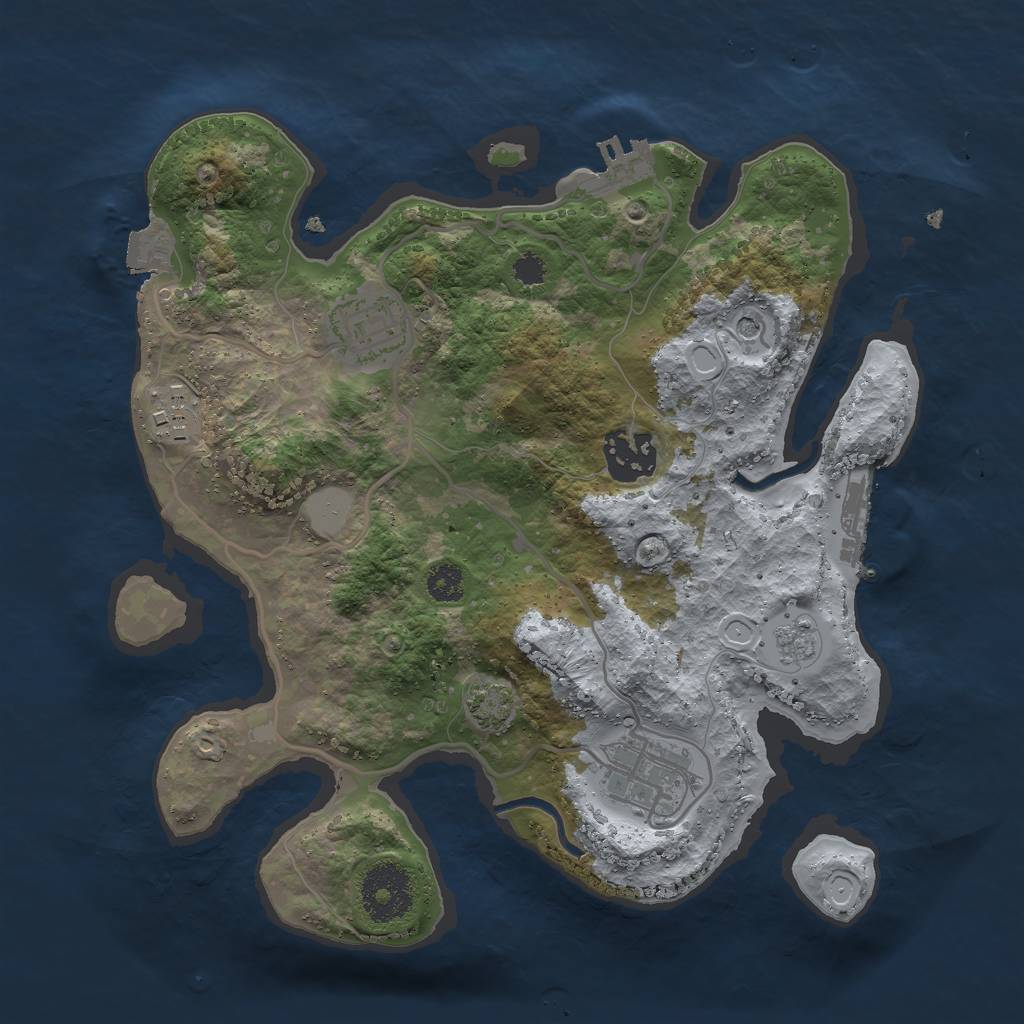 Rust Map: Procedural Map, Size: 2800, Seed: 1573784513, 12 Monuments