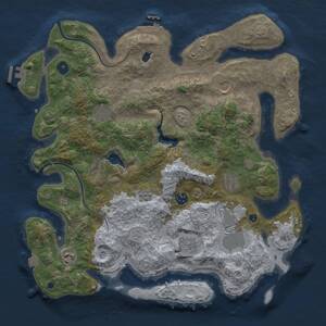 Thumbnail Rust Map: Procedural Map, Size: 4000, Seed: 1370962438, 14 Monuments