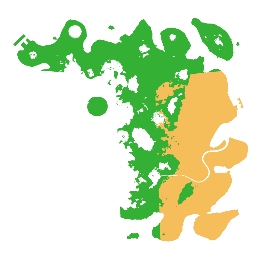 Biome Rust Map: Procedural Map, Size: 3600, Seed: 57428701