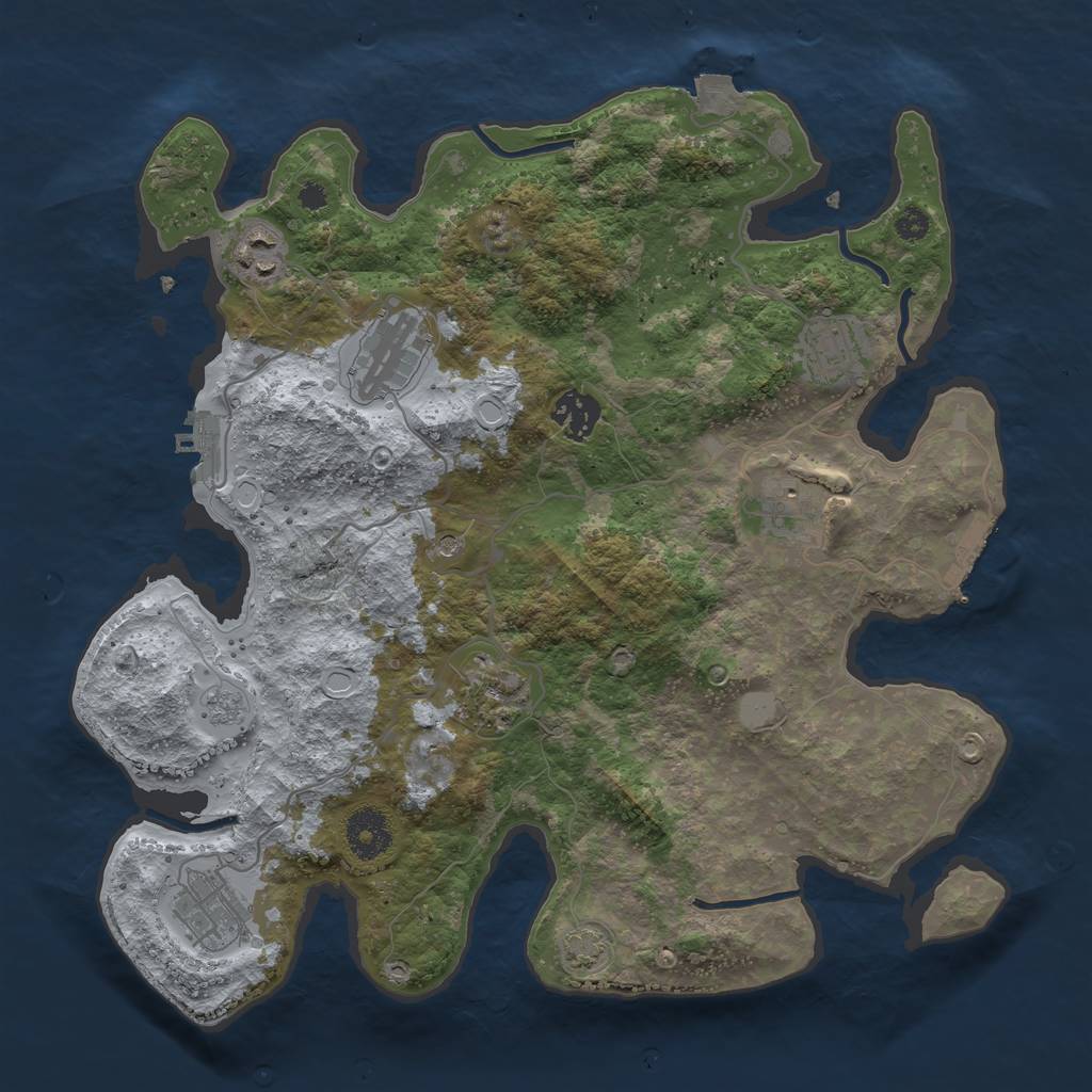 Rust Map: Procedural Map, Size: 3400, Seed: 97135254, 15 Monuments