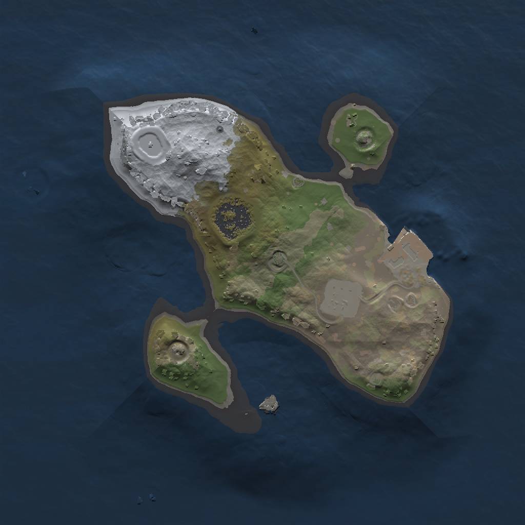 Rust Map: Procedural Map, Size: 1500, Seed: 440875888, 3 Monuments