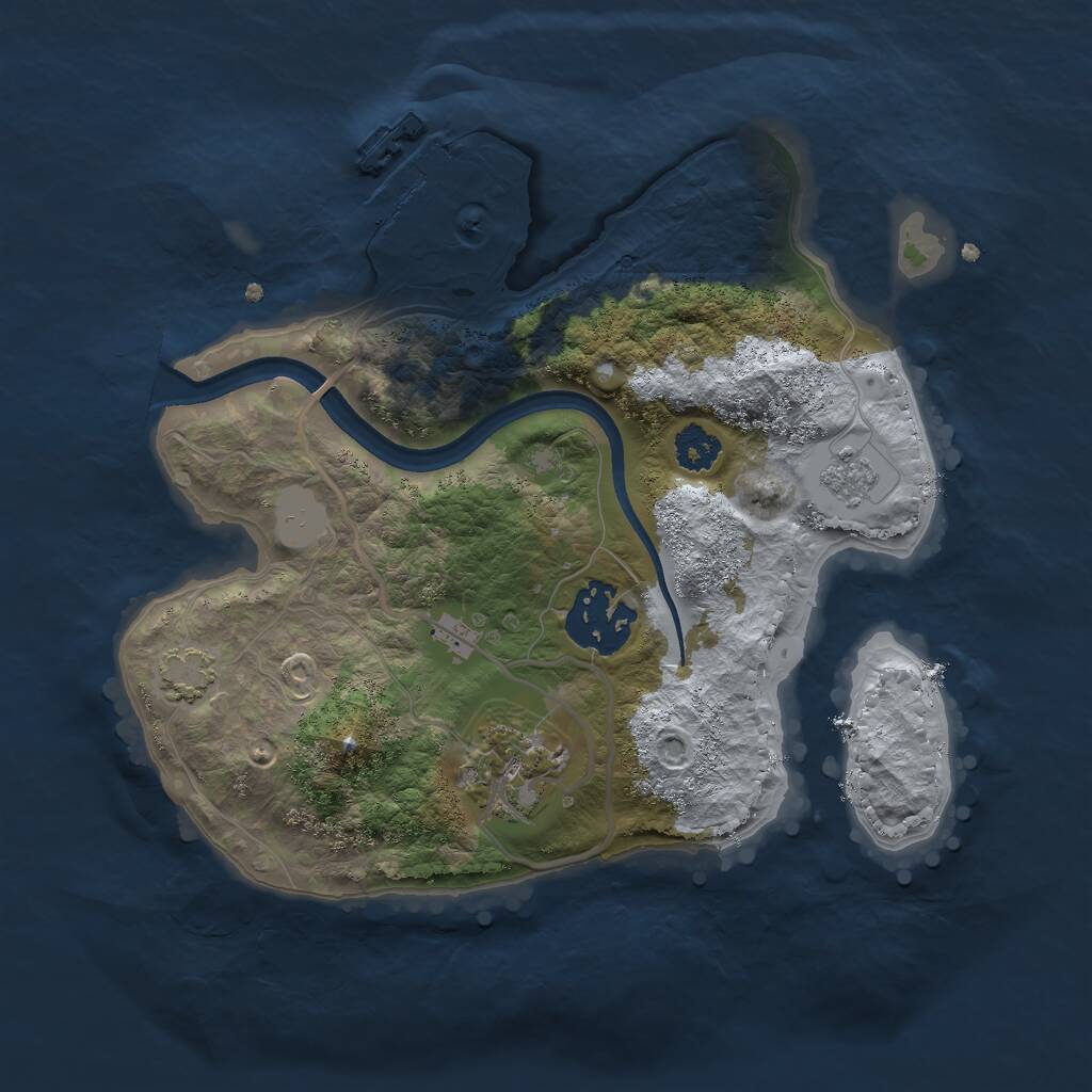 Rust Map: Procedural Map, Size: 2400, Seed: 2015181589, 6 Monuments