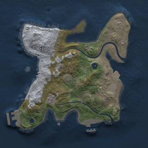 Thumbnail Rust Map: Procedural Map, Size: 2500, Seed: 17860, 5 Monuments