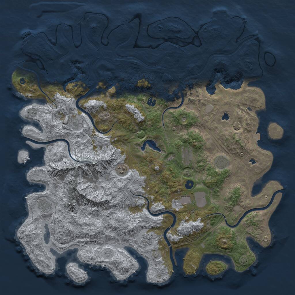Rust Map: Procedural Map, Size: 5000, Seed: 710, 15 Monuments