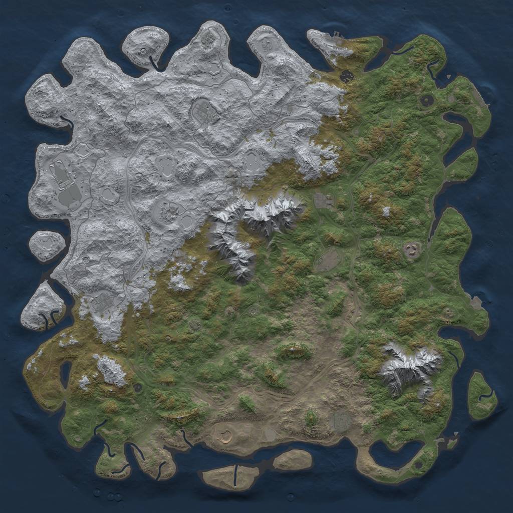 Rust Map: Procedural Map, Size: 6000, Seed: 16988563, 19 Monuments