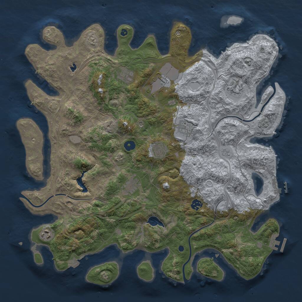 Rust Map: Procedural Map, Size: 4250, Seed: 62109148, 15 Monuments