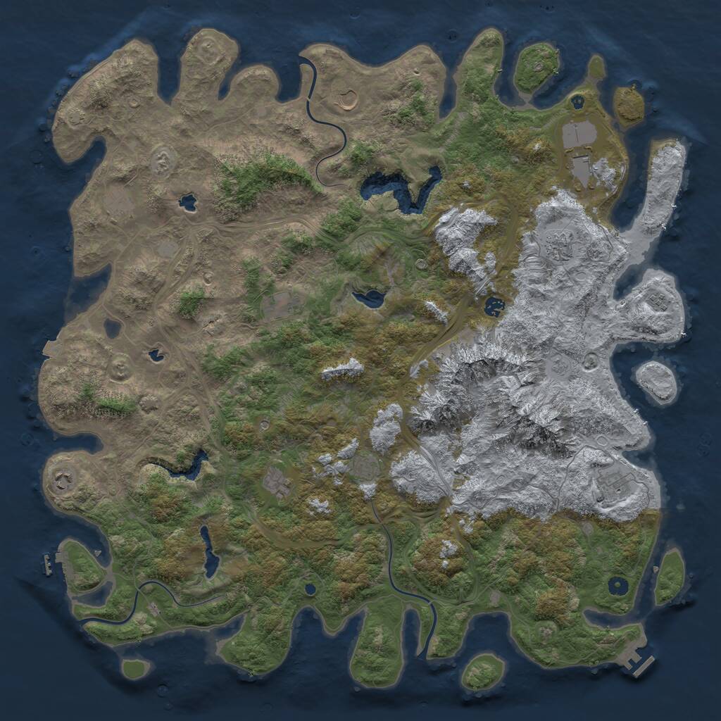Rust Map: Procedural Map, Size: 5400, Seed: 1403526498, 17 Monuments