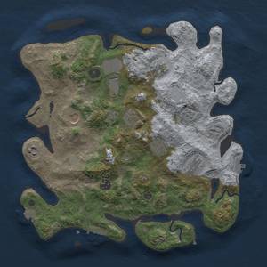 Thumbnail Rust Map: Procedural Map, Size: 3600, Seed: 21909, 17 Monuments