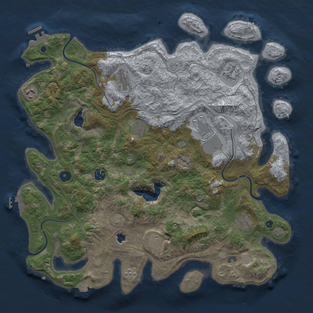 Rust Map: Procedural Map, Size: 4250, Seed: 8644343, 15 Monuments