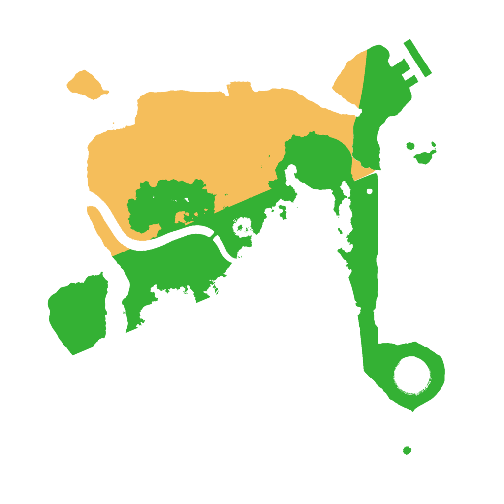 Biome Rust Map: Procedural Map, Size: 2500, Seed: 45812