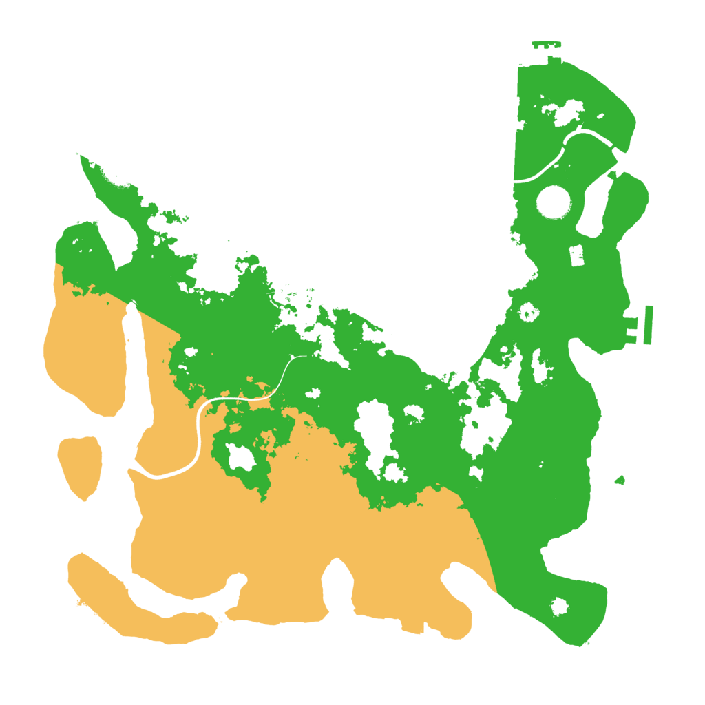 Biome Rust Map: Procedural Map, Size: 3680, Seed: 421