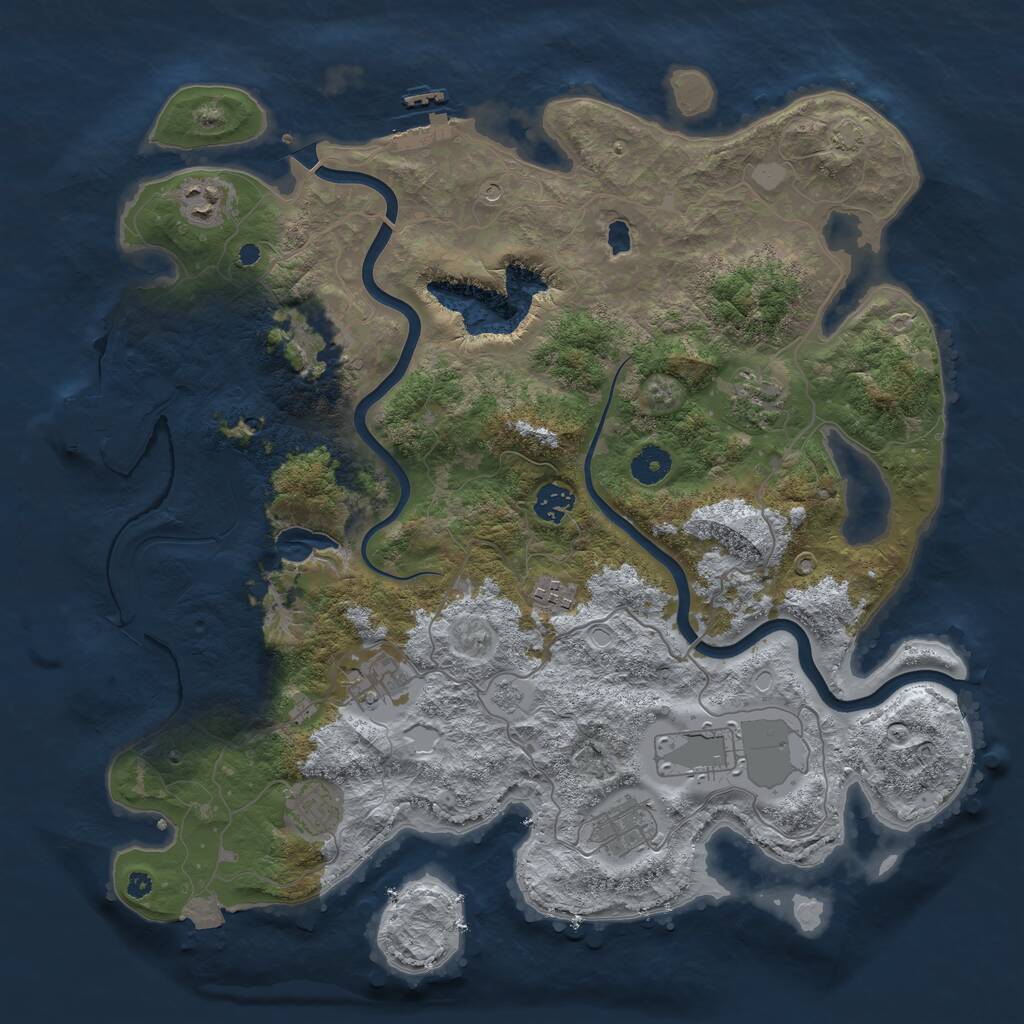 Rust Map: Procedural Map, Size: 4000, Seed: 11408970, 15 Monuments