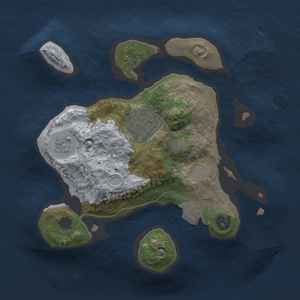 Rust Map: Procedural Map, Size: 2000, Seed: 119612480, 5 Monuments
