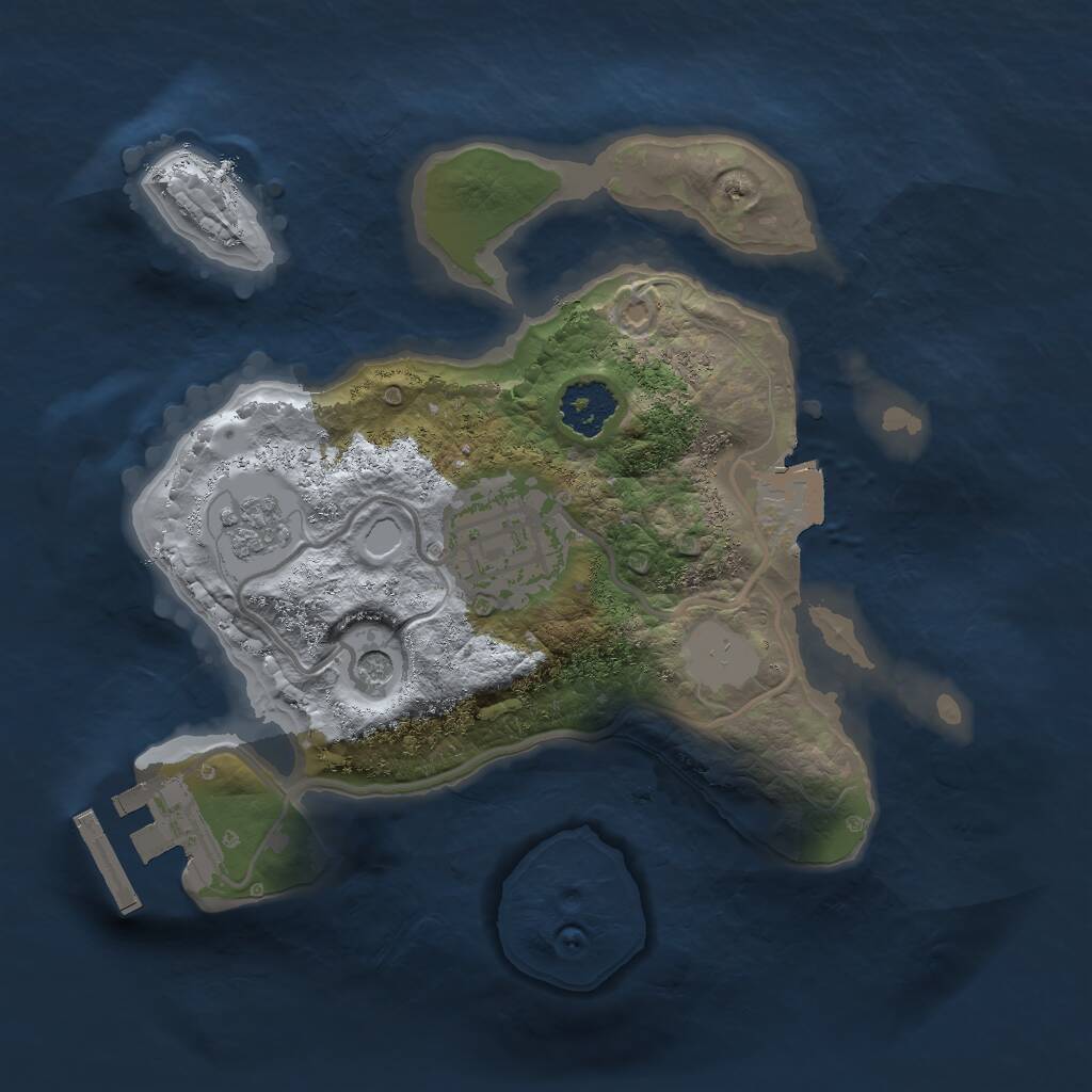 Rust Map: Procedural Map, Size: 2000, Seed: 119612480, 5 Monuments