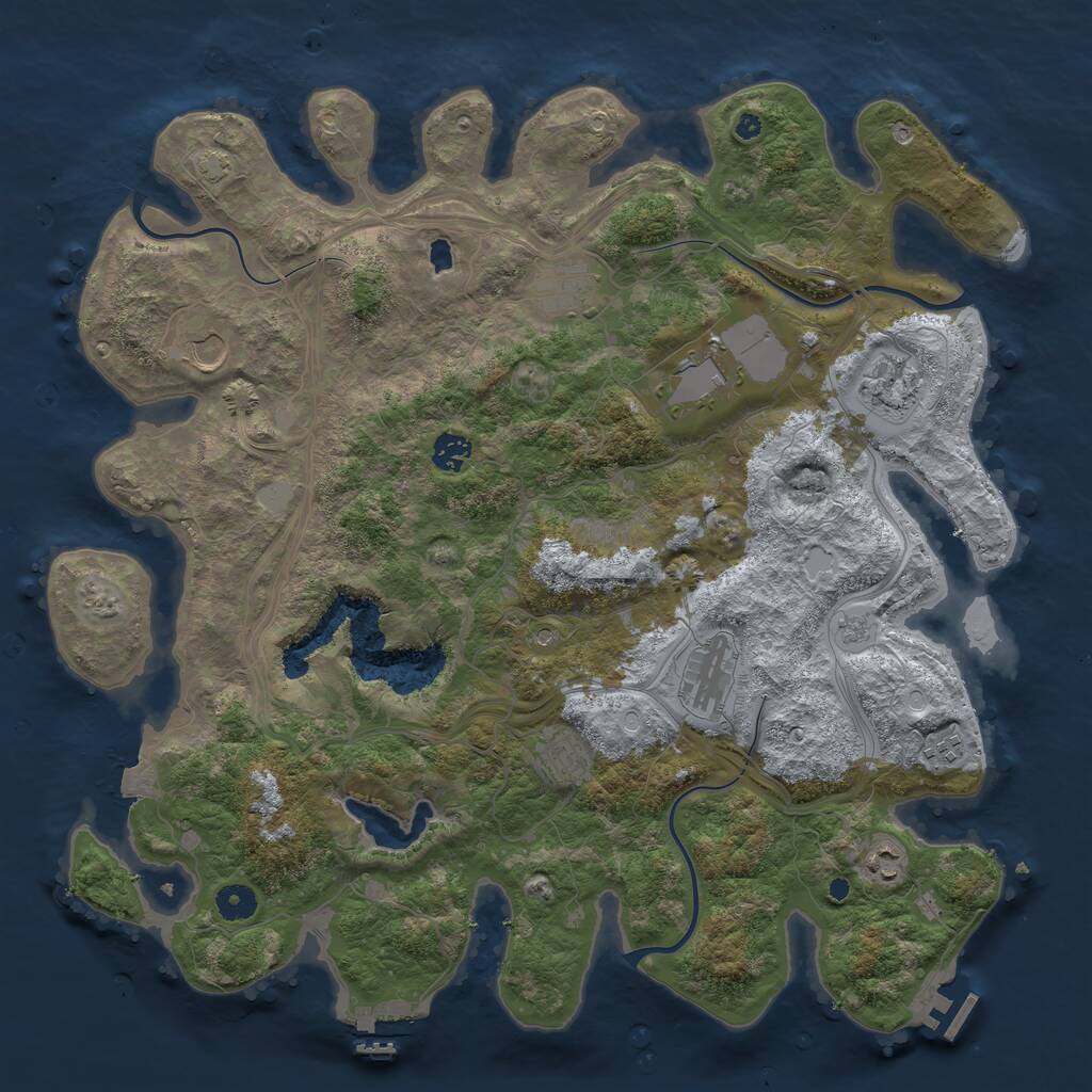 Rust Map: Procedural Map, Size: 4250, Seed: 50256967, 15 Monuments
