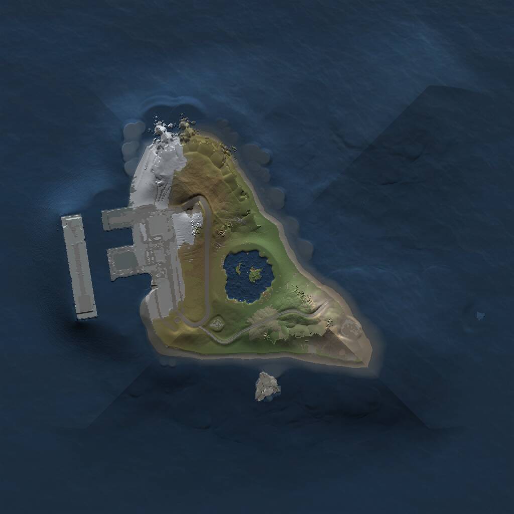 Rust Map: Procedural Map, Size: 1000, Seed: 1193731094, 2 Monuments