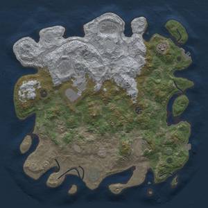 Thumbnail Rust Map: Procedural Map, Size: 4000, Seed: 17762077, 16 Monuments