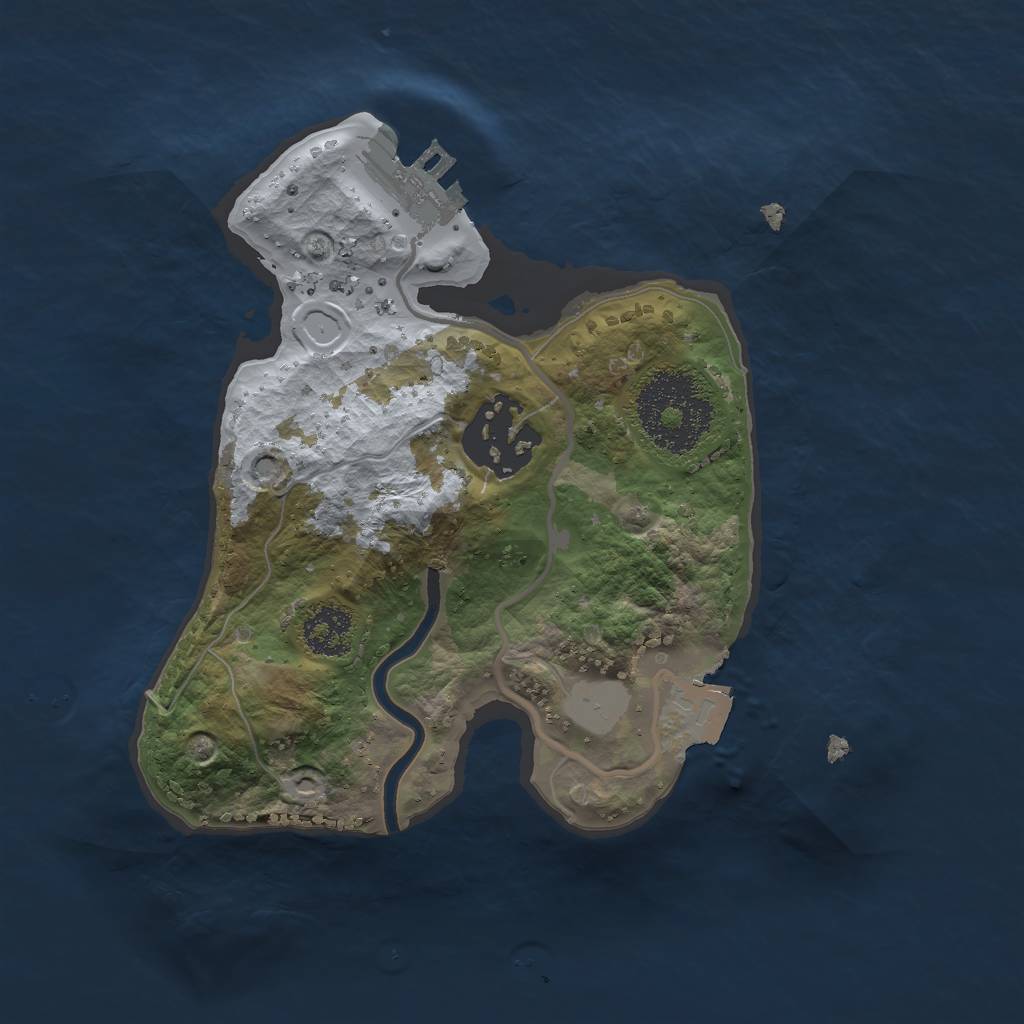 Rust Map: Procedural Map, Size: 2000, Seed: 456663646, 5 Monuments
