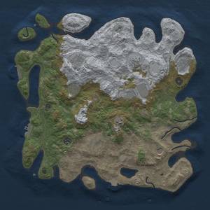 Thumbnail Rust Map: Procedural Map, Size: 4050, Seed: 1223082758, 18 Monuments