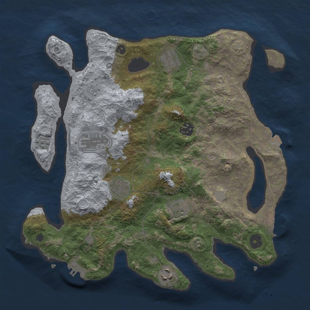 Rust Map: Procedural Map, Size: 3400, Seed: 47336995, 15 Monuments