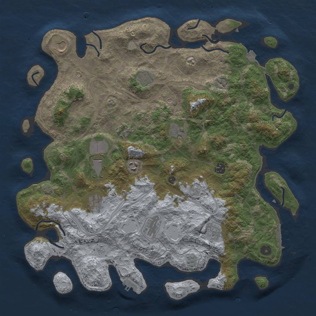 Rust Map: Procedural Map, Size: 4400, Seed: 98460603, 19 Monuments