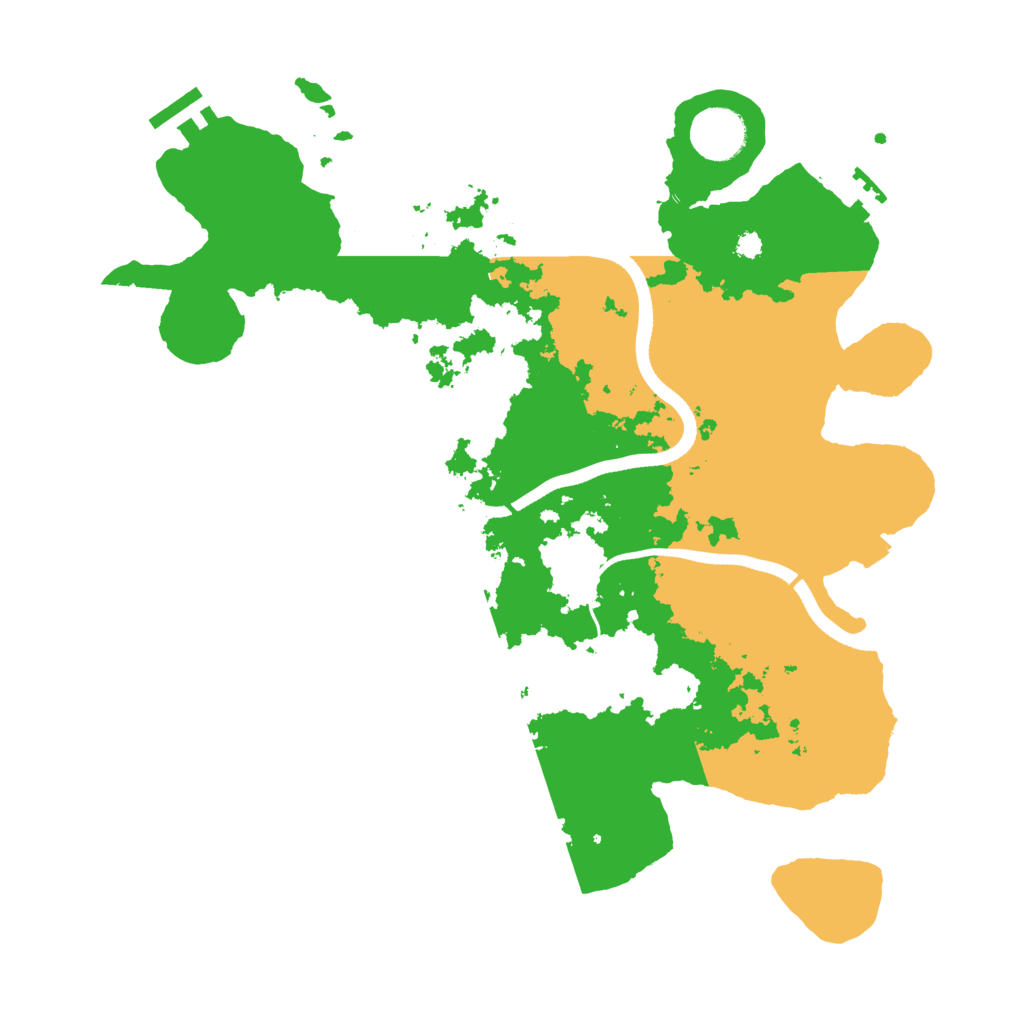 Biome Rust Map: Procedural Map, Size: 3550, Seed: 93194987