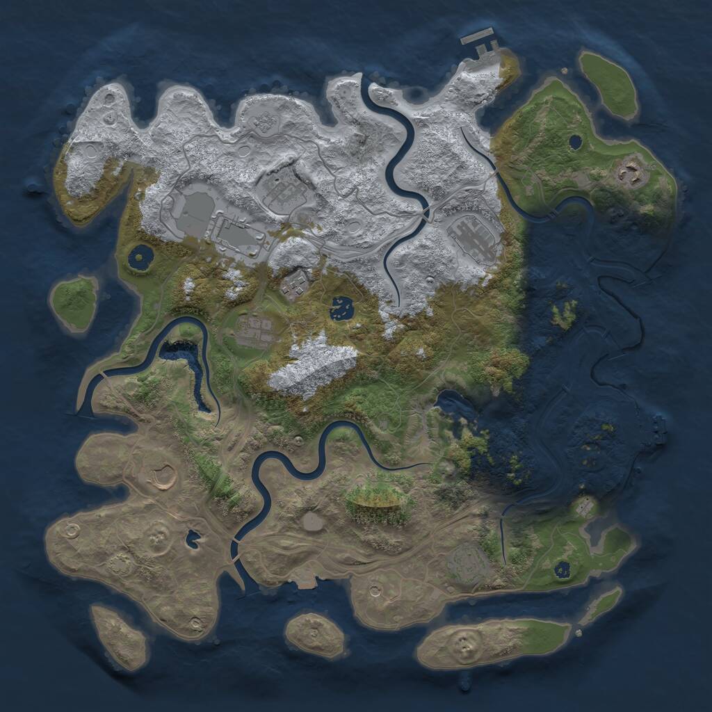 Rust Map: Procedural Map, Size: 4250, Seed: 6533937, 15 Monuments