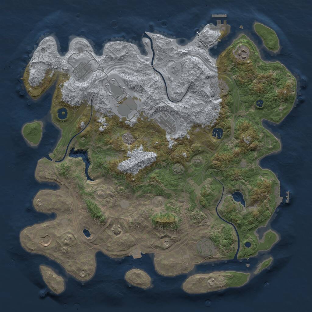 Rust Map: Procedural Map, Size: 4250, Seed: 6533937, 15 Monuments