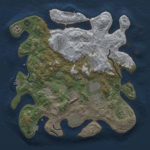 Thumbnail Rust Map: Procedural Map, Size: 3500, Seed: 6968320, 16 Monuments