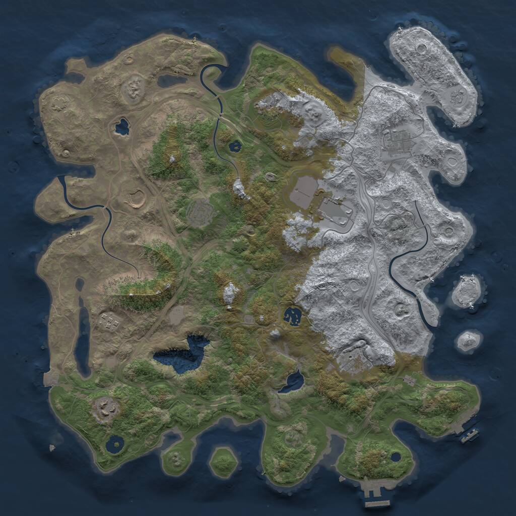Rust Map: Procedural Map, Size: 4250, Seed: 21092023, 15 Monuments
